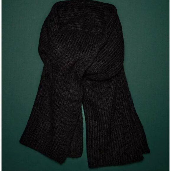 NWT AE77 CRANBERRY Premium Rib Cashmere Scarf - Picture 8 of 13